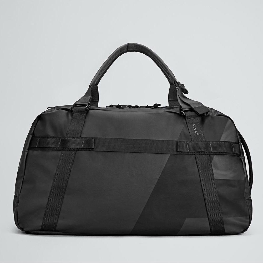 Away Travel Active Duffel Bag 55L Camping Black Tote Carryon Luggage